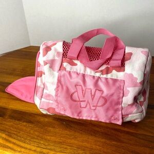 Webkinz Pink Camo Print Plush Toy Pet Carrier By GANZ